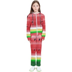 Painted Watermelon Pattern, Fruit Themed Apparel Kids  Tracksuit by Casemiro