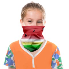 Painted Watermelon Pattern, Fruit Themed Apparel Face Covering Bandana (kids) by Casemiro