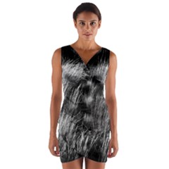 Field Of Light Abstract 1 Wrap Front Bodycon Dress