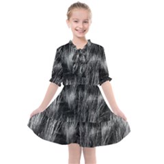 Field Of Light Abstract 1 Kids  All Frills Chiffon Dress by DimitriosArt