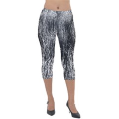 Field Of Light Abstract 2 Lightweight Velour Capri Leggings  by DimitriosArt