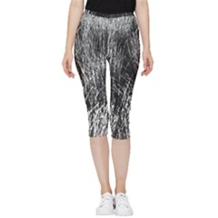 Field Of Light Abstract 2 Inside Out Lightweight Velour Capri Leggings  by DimitriosArt