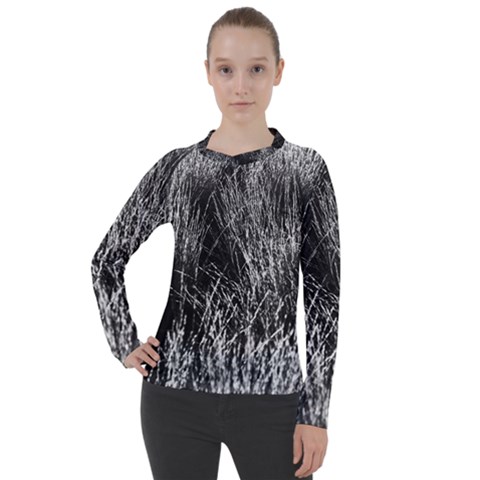 Field Of Light Abstract 2 Women s Pique Long Sleeve Tee by DimitriosArt