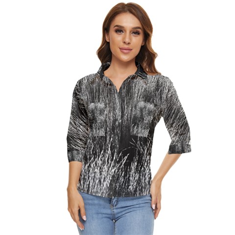 Field Of Light Abstract 2 Women s Quarter Sleeve Pocket Shirt by DimitriosArt