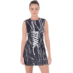 Field Of Light Abstract 3 Lace Up Front Bodycon Dress by DimitriosArt