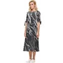 Field of light abstract 3 Bow Sleeve Chiffon Midi Dress View2