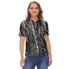 Field Of Light Abstract 3 Women s Short Sleeve Double Pocket Shirt