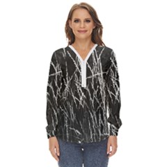 Field Of Light Abstract 3 Zip Up Long Sleeve Blouse