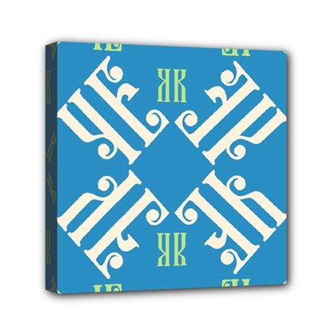 Abstract Pattern Geometric Backgrounds   Mini Canvas 6  X 6  (stretched) by Eskimos