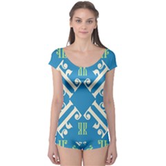 Abstract Pattern Geometric Backgrounds   Boyleg Leotard  by Eskimos