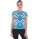 Abstract pattern geometric backgrounds   Short Sleeve Sports Top  View1