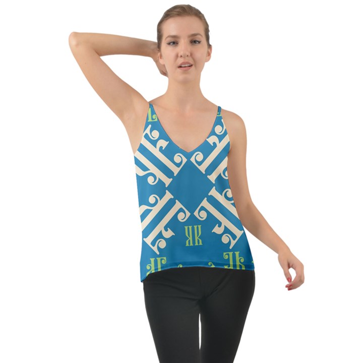 Abstract pattern geometric backgrounds   Chiffon Cami