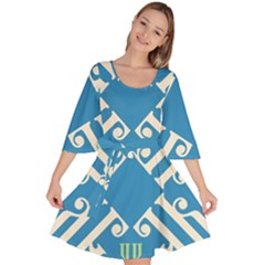 Abstract Pattern Geometric Backgrounds   Velour Kimono Dress by Eskimos