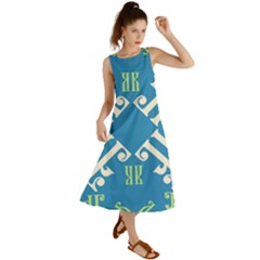 Abstract Pattern Geometric Backgrounds   Summer Maxi Dress by Eskimos