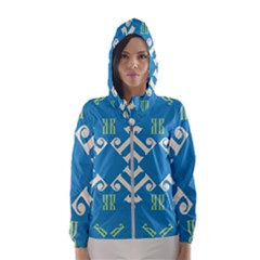 Abstract Pattern Geometric Backgrounds   Women s Hooded Windbreaker by Eskimos