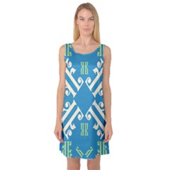 Abstract Pattern Geometric Backgrounds   Sleeveless Satin Nightdress