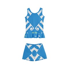 Abstract Pattern Geometric Backgrounds   Kids  Boyleg Swimsuit by Eskimos