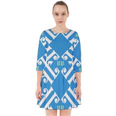 Abstract Pattern Geometric Backgrounds   Smock Dress by Eskimos