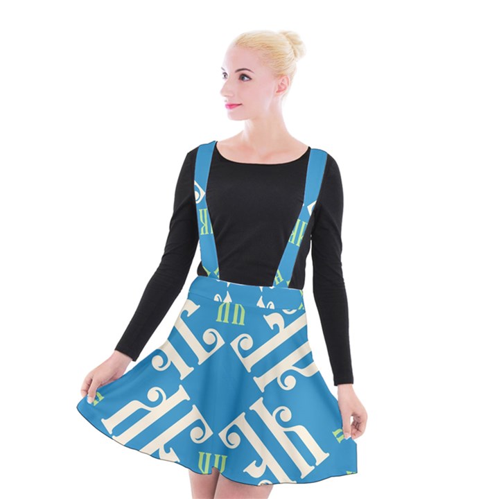 Abstract pattern geometric backgrounds   Suspender Skater Skirt