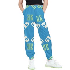 Abstract Pattern Geometric Backgrounds   Kids  Elastic Waist Pants by Eskimos