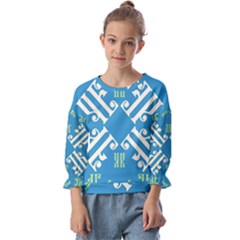 Abstract Pattern Geometric Backgrounds   Kids  Cuff Sleeve Top