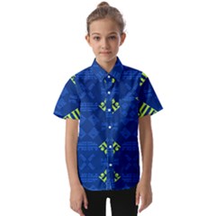 Abstract Pattern Geometric Backgrounds   Kids  Short Sleeve Shirt