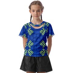 Abstract Pattern Geometric Backgrounds   Kids  Front Cut Tee