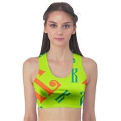 Abstract Pattern Geometric Backgrounds   Sports Bra by Eskimos