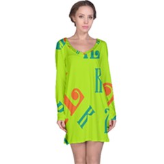 Abstract Pattern Geometric Backgrounds   Long Sleeve Nightdress by Eskimos