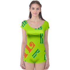 Abstract Pattern Geometric Backgrounds   Boyleg Leotard  by Eskimos