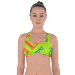 Abstract Pattern Geometric Backgrounds   Got No Strings Sports Bra by Eskimos