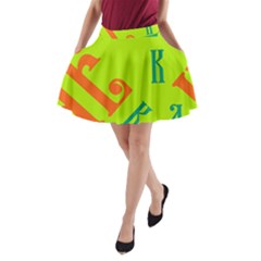 Abstract Pattern Geometric Backgrounds   A-line Pocket Skirt by Eskimos