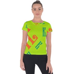 Abstract Pattern Geometric Backgrounds   Short Sleeve Sports Top  by Eskimos