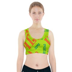 Abstract Pattern Geometric Backgrounds   Sports Bra With Pocket by Eskimos