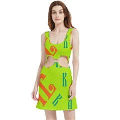 Abstract Pattern Geometric Backgrounds   Velvet Cutout Dress by Eskimos