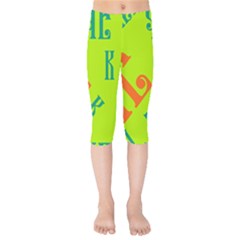 Abstract Pattern Geometric Backgrounds   Kids  Capri Leggings  by Eskimos