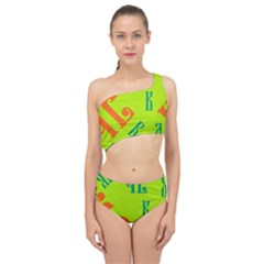 Abstract Pattern Geometric Backgrounds   Spliced Up Two Piece Swimsuit by Eskimos