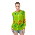 Abstract pattern geometric backgrounds   Long Sleeve Chiffon Shirt View1