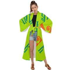 Abstract Pattern Geometric Backgrounds   Maxi Kimono by Eskimos