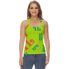 Abstract Pattern Geometric Backgrounds   Basic Halter Top by Eskimos