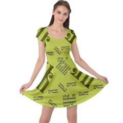 Abstract Pattern Geometric Backgrounds   Cap Sleeve Dress by Eskimos