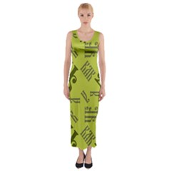 Abstract Pattern Geometric Backgrounds   Fitted Maxi Dress by Eskimos