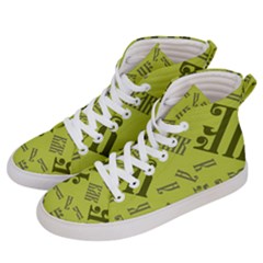 Abstract Pattern Geometric Backgrounds   Women s Hi-top Skate Sneakers by Eskimos