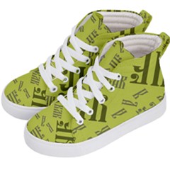 Abstract Pattern Geometric Backgrounds   Kids  Hi-top Skate Sneakers by Eskimos