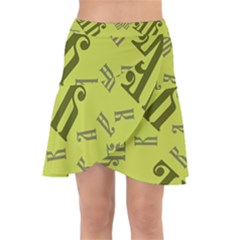 Abstract Pattern Geometric Backgrounds   Wrap Front Skirt by Eskimos