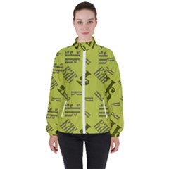 Abstract Pattern Geometric Backgrounds   Women s High Neck Windbreaker by Eskimos