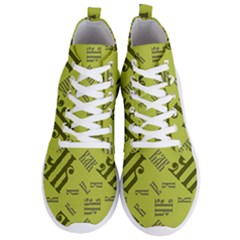 Abstract Pattern Geometric Backgrounds   Men s Lightweight High Top Sneakers by Eskimos