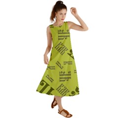 Abstract Pattern Geometric Backgrounds   Summer Maxi Dress by Eskimos