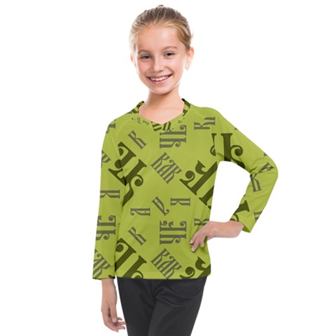 Abstract Pattern Geometric Backgrounds   Kids  Long Mesh Tee by Eskimos