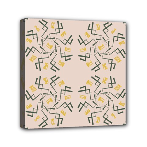 Abstract Pattern Geometric Backgrounds   Mini Canvas 6  X 6  (stretched) by Eskimos